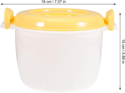 CALLARON Microwave Rice Cooker Steamer Bowl: Portable Food Steamer Pot for Pasta, Fish, Vegetables, Ramen Cookware
