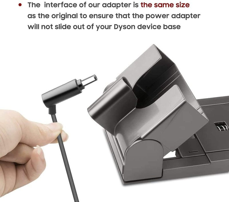KFD Replacement Dyson Charger for Dyson V8 V7 V6 SV03 SV04 SV06 SV07 SV09 SV10 SV11 DC58 DC59 DC61 DC62 DC72 DC74 (Absolute, Animal, Slim, Fluffy & Motorhead) Cordless Vacuum Cleaner Power Supply Cord
