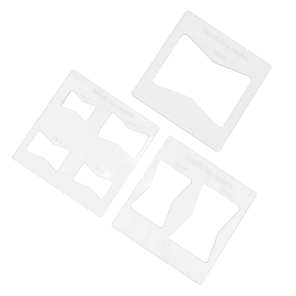 Oumefar 3Pcs Butterfly Inlay Templates Kit, 6x6 Inches Butterfly Templates for Woodworking, Router and Decorative Templates for Woodworking, Bowtie Router Template Jig Kit