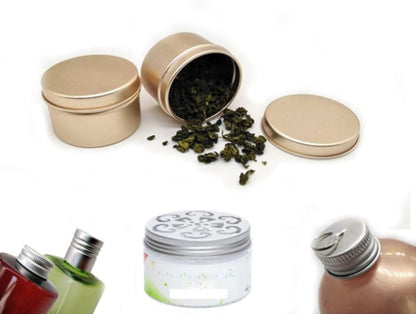 Othmro 3pcs 6.8oz Metal Round Tins with Screw Lid, Silver Aluminum Containers for Salve, Spices