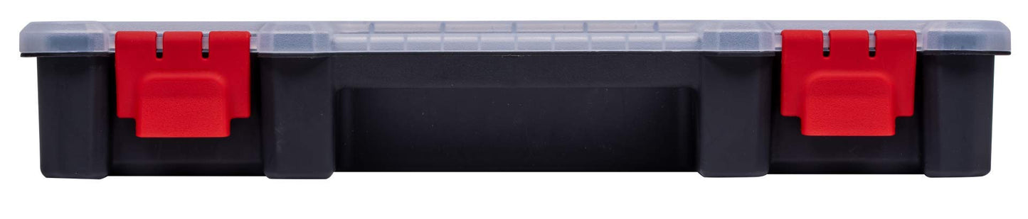 2-Pack Small Parts Organizer Box – Stackable Hardware Storage Organizer Case with 20 Compartments & Dividers – Screw, Nut, Bolt, Drill Bit Organizer for Garage, Workshop, Crafts