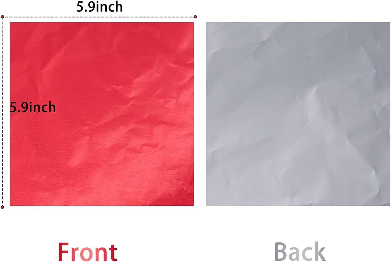 5.9 x 5.9 Inch Square Aluminium Foil Packaging Candy Wrappers, 200 Piece Sugar Wraps Paper for DIY Candies and Chocolate