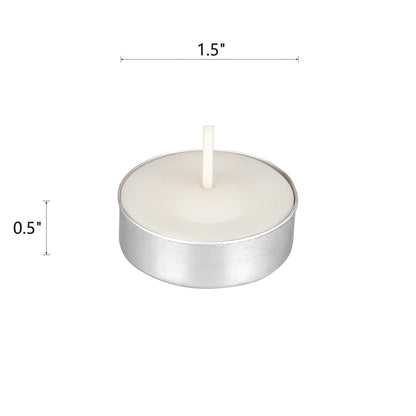 Mega Candles 50 pcs Unscented White Tea Lights Candles, Pressed Wax Candle 3.5 Hour Burn Time, Home Décor, Wedding Receptions, Occasions, Festivities, Events, Meditations, Spa, Prayers, Vigil