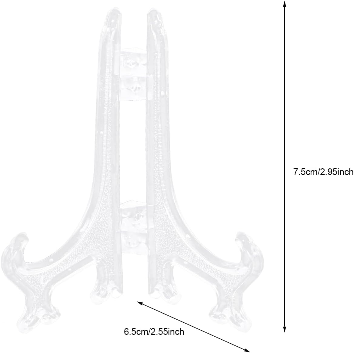 12pcs Clear Acrylic Easel Stands for Desk, Monitor, Book, Picture Frame, Novel Display, Plate Display Bracket