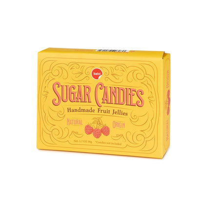 Balvi Sugar Candies Jewelry Box Yellow Simulates a Tin/Velvet Candy Box, Gift