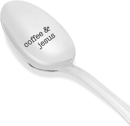 Coffee Spoon, Engraved Jesus - Christian Gifts for Her, Inspirational Kitchen Keepsake