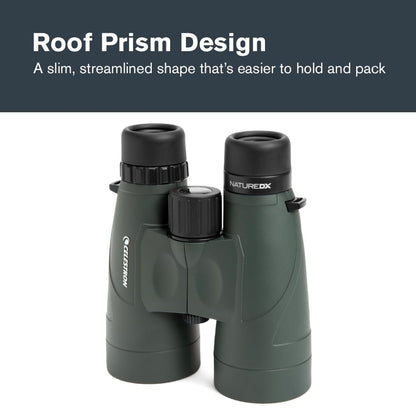 Celestron - Nature DX 12x56 Binoculars – Powerful and Bright for Long-Range Viewing – 56mm Objective Lenses – 12x Magnification – Fully Multi-Coated – Waterproof and Fogproof – Tripod Adaptable