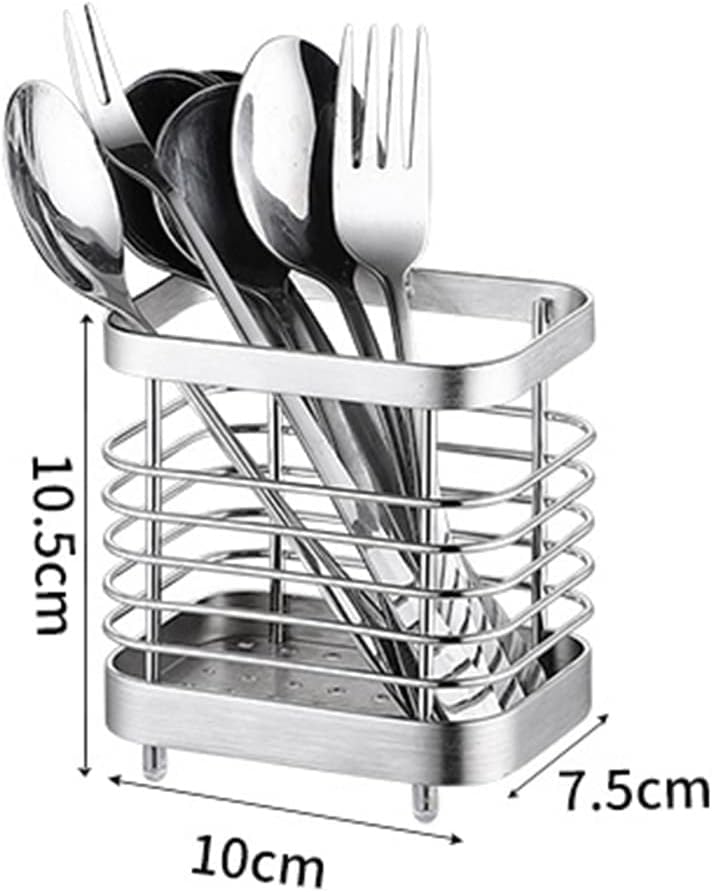 Kitchen Utensil Holder - Stainless Steel Sink Utensil Drying Caddy, Rust-Proof Cutlery Organizer for Kitchen Utensils