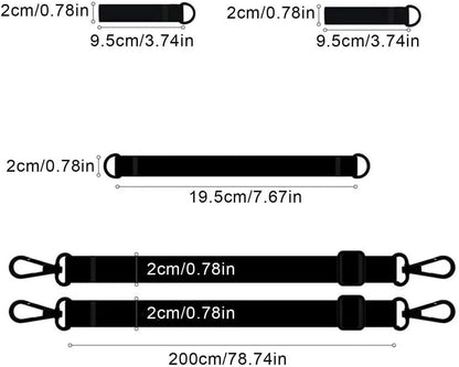 Wind Protection Fixing Strap for Large Cantilever Parasols, Adjustable Windproof Protection with Hooks