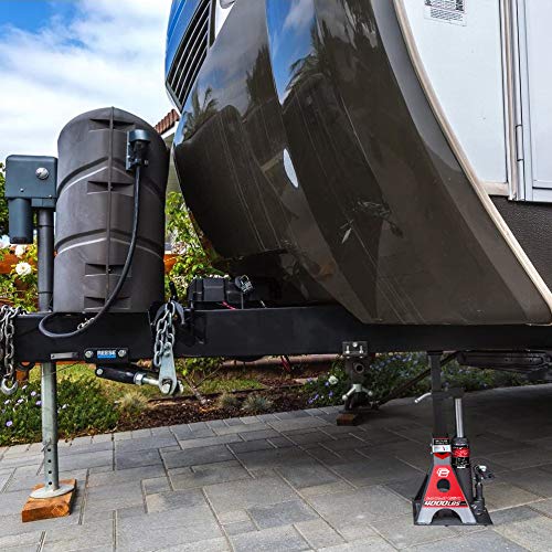 Powerbuilt 2 Ton UniJack Combination Hydraulic Bottle Jack / Jackstand in 1 Unit, Compact, Portable, Wide Base, for Unibody Sedans, CUVs, SUVs, Cars, - 620470