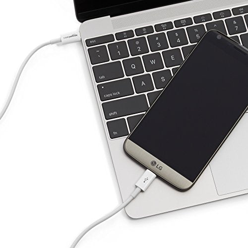 Amazon Basics USB-C to USB-C Fast Charger Cable, 480Mbps Speed, USB-IF Certified, for Fast Charging Apple iPhone 16/15, iPad, MacBook, Samsung Galaxy, Tablets, Laptops, 6 Foot, White