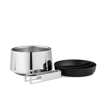 Rosendahl Grand Cru Barware Ice Bucket Steel, Chrome, 4.3"H x 6.3"D, Gift Box Included