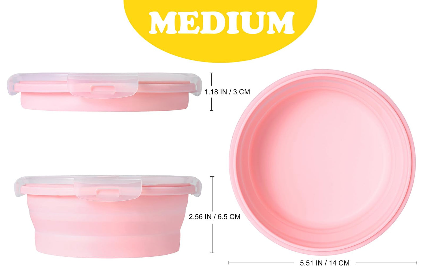 Large Collapsible 40 OZ Travel Dog Bowls, 2 Pack with Lids, Foldable Silicone Food & Water Bowl for Large Dogs, Lightweight & Leak Proof, Perfect for Outdoor Travel, Camping & Hiking
