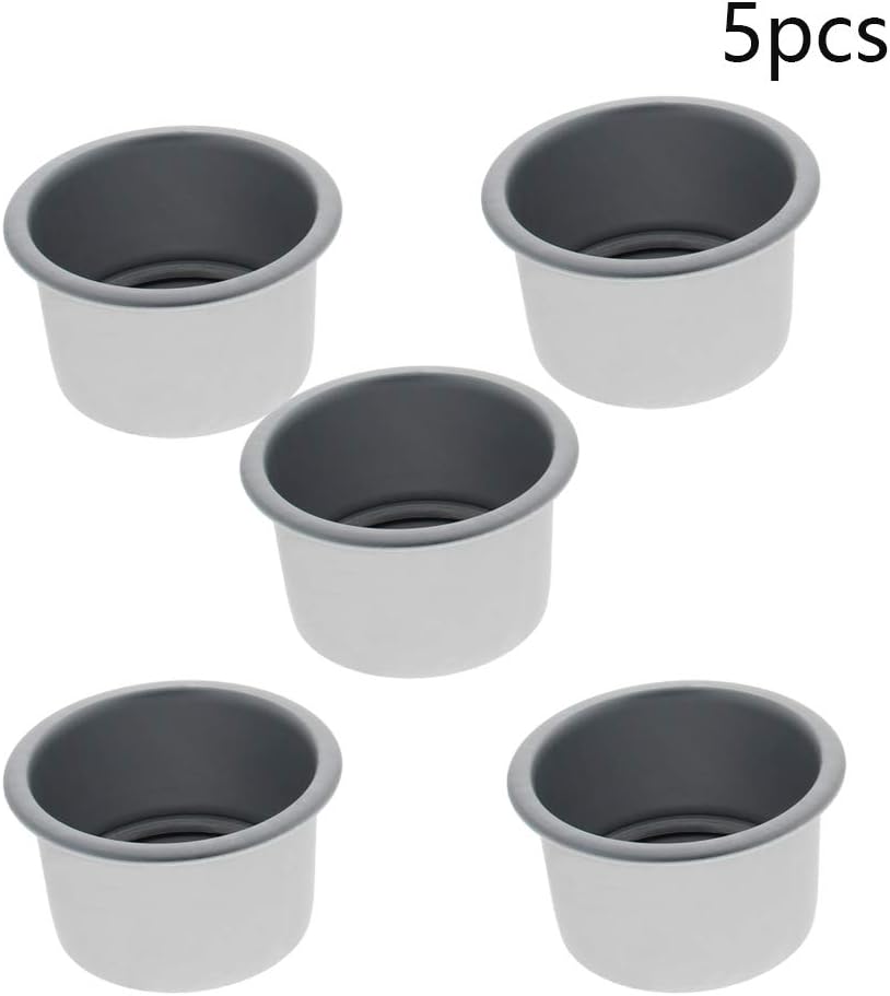 Othmro 5 Pcs Round Cake Pans with Removable Loose Bottom, Nonstick Aluminum Alloy Bakeware, Silver