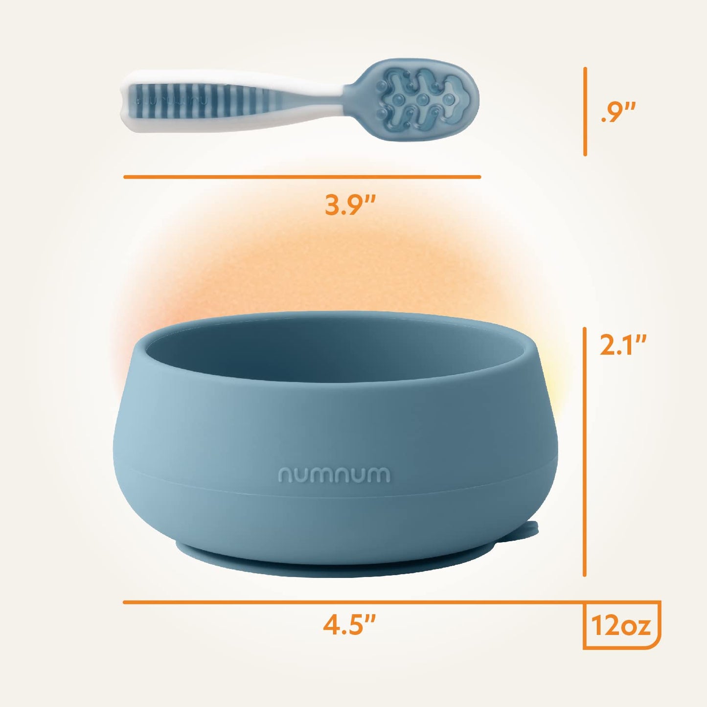 NumNum Suction Bowls for Babies & Toddlers, Extra Strong Non-Slip Suction, 100% Food-Grade Silicone, BPA-Free, Microwave & Dishwasher Safe, Baby-Led Weaning Bowls for 4+ Months & GOOtenils Blue/Green
