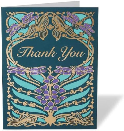 Metropolitan Museum of Art Gilded Book Covers - Boxed Set of 18 Foil Stamped 'Thank-You' Notecards