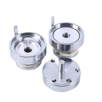 Pneumatic Round Badge Maker, 500PCS/H Tinplate Badge Punch Press Kit, Replaceable Mold, Pin Button Press Making Machine, Soft Magnetic Refrigerator Magnet Making Supplies, for Keychain, Bottle Opener