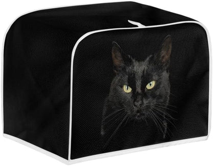 3D Black Cat Toaster Cover, Cute Kitten Design, Aesthetic Animals Art Universal Size for Microwave Toaster Oven