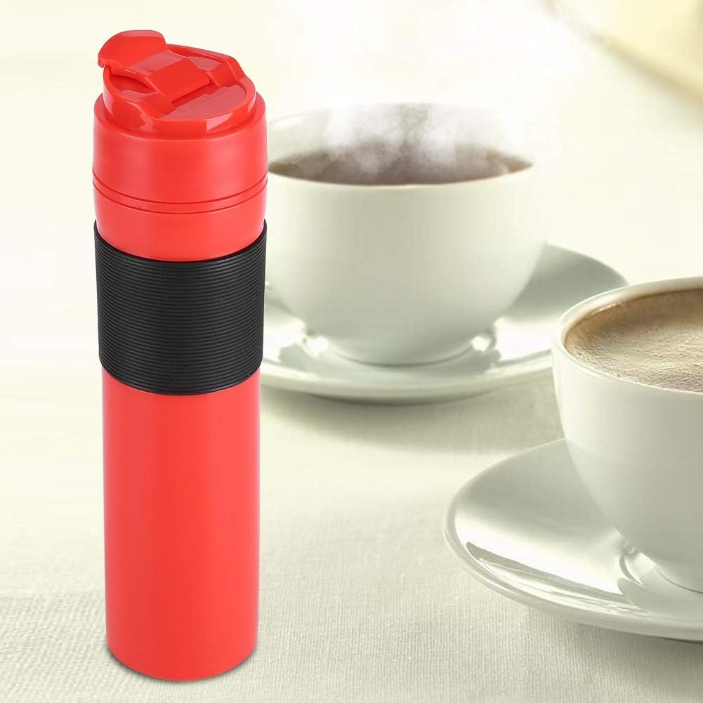Dioche Bottle, 350ml Portable Tea Coffee Maker Drinking Water Cup for Travelling, Red