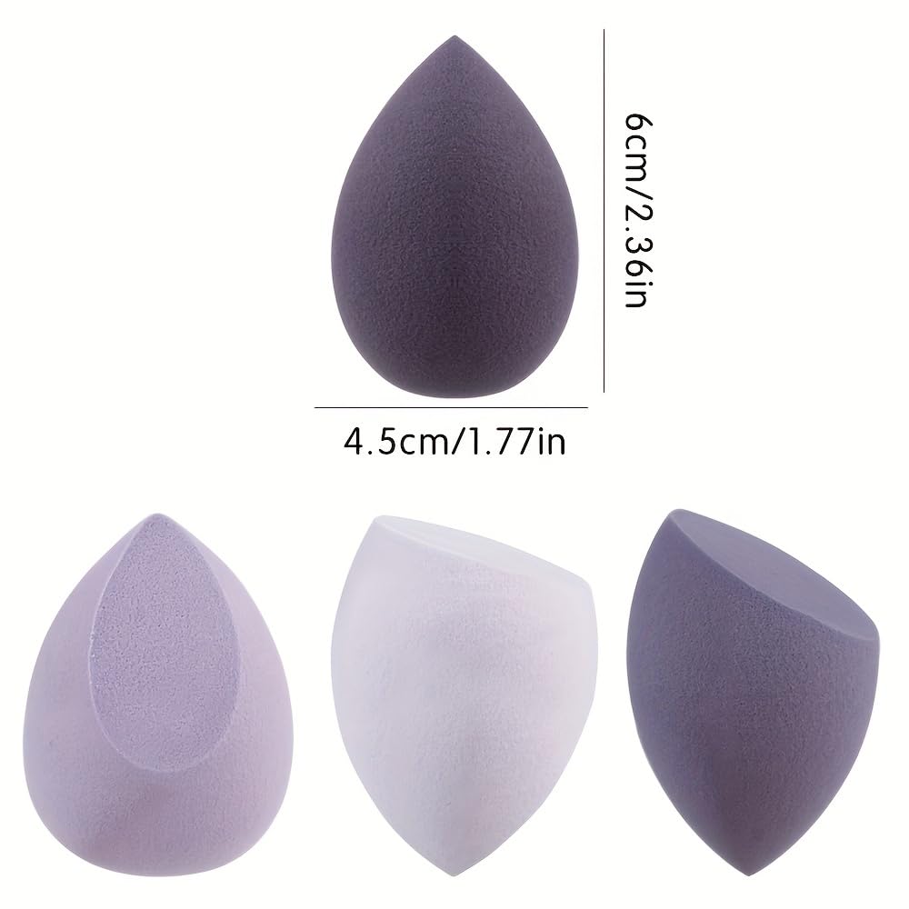 4 Pcs Makeup Sponges Blender Set Professional Beauty Sponge Foundation Blending Blender Beauty Sponge For Makeup Tool with Gift Box Latex-Free Dry Wet Use Foundation Cosmetic Makeup Accessories