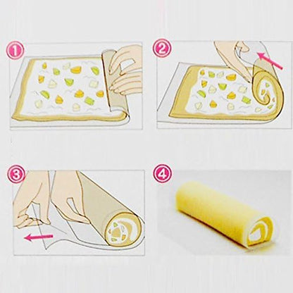 Rawori Silicone Sushi Roll Cake Maker Mat, Picnic Lunch Bakeware Rolling Mat