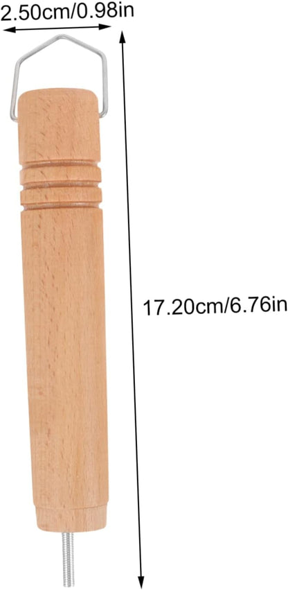 2pcs Japanese Style Soup Pot Handle, Stainless Steel Saucepan Kitchen Utensils Replacement, Wooden Grip