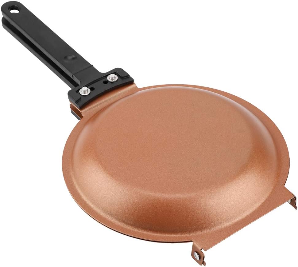 Iron Double Side Egg Frying Pan, Nonstick Skillet for Breakfast Cooking, Suitable for Gas Stove