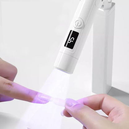 3-in-1 Handheld UV Nail Light Kit - Portable Stand with LCD Display - Cordless UV LED Nail Lamp for Home DIY Manicure