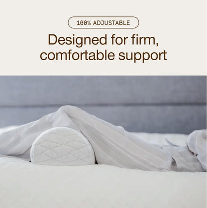 21 8 Coop Home Goods Four Position Adjustable Support Pillow, x Half-Moon Shape with Memory Foam Insert, Wedge Pillow