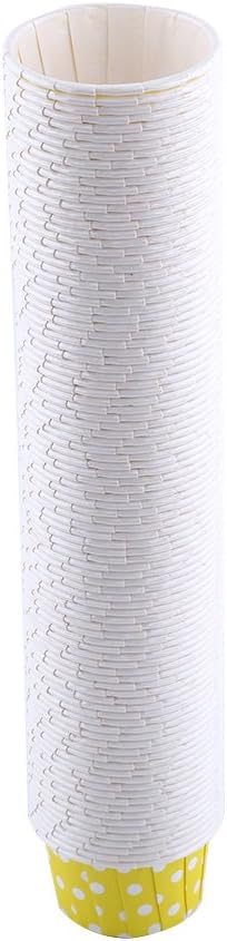 Fdit 100pcs Paper Cake Cupcake Liner Case Wrapper Muffin Baking Cup for Party Wedding Xmas - 7 Colors (White)