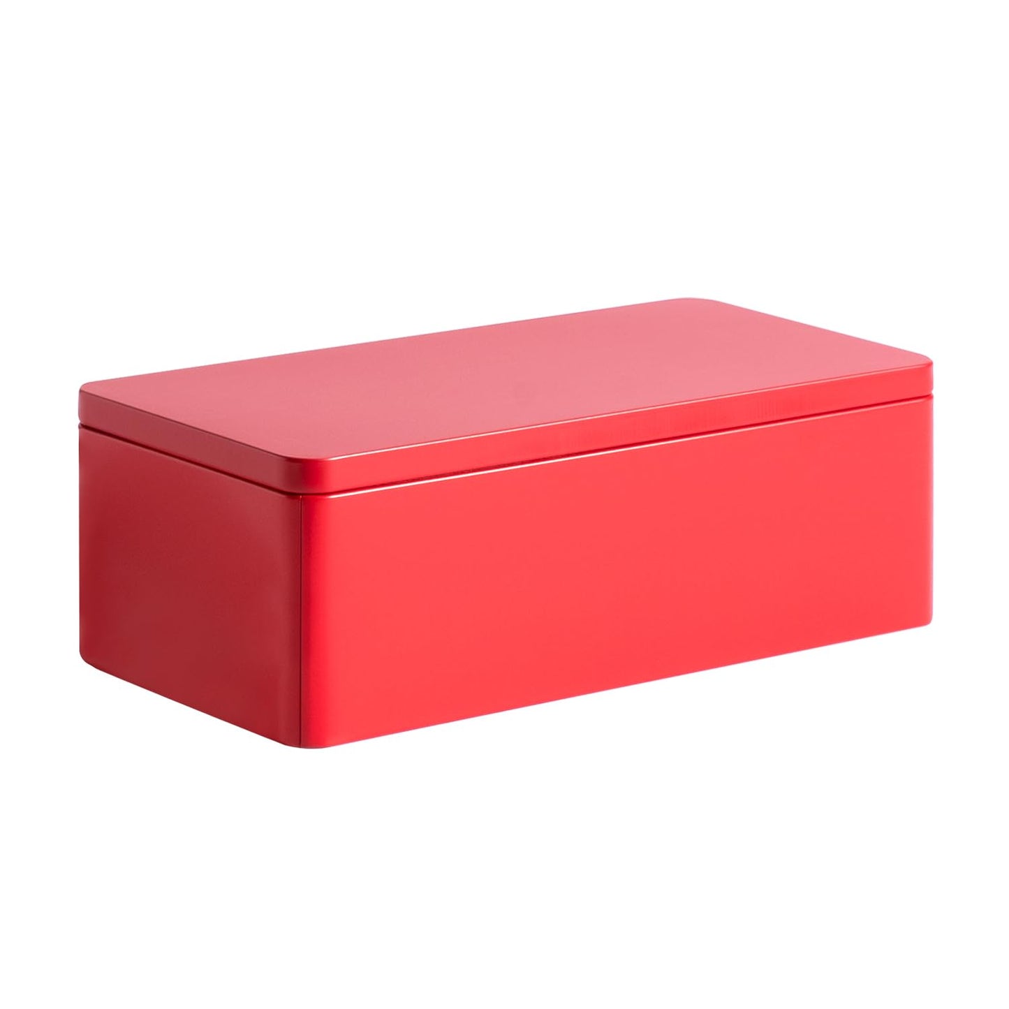 Tianhui Food Storage Containers Tin Box with Airtight Lids Kitchen Pantry Organization Metal Box, Chinese Red, S