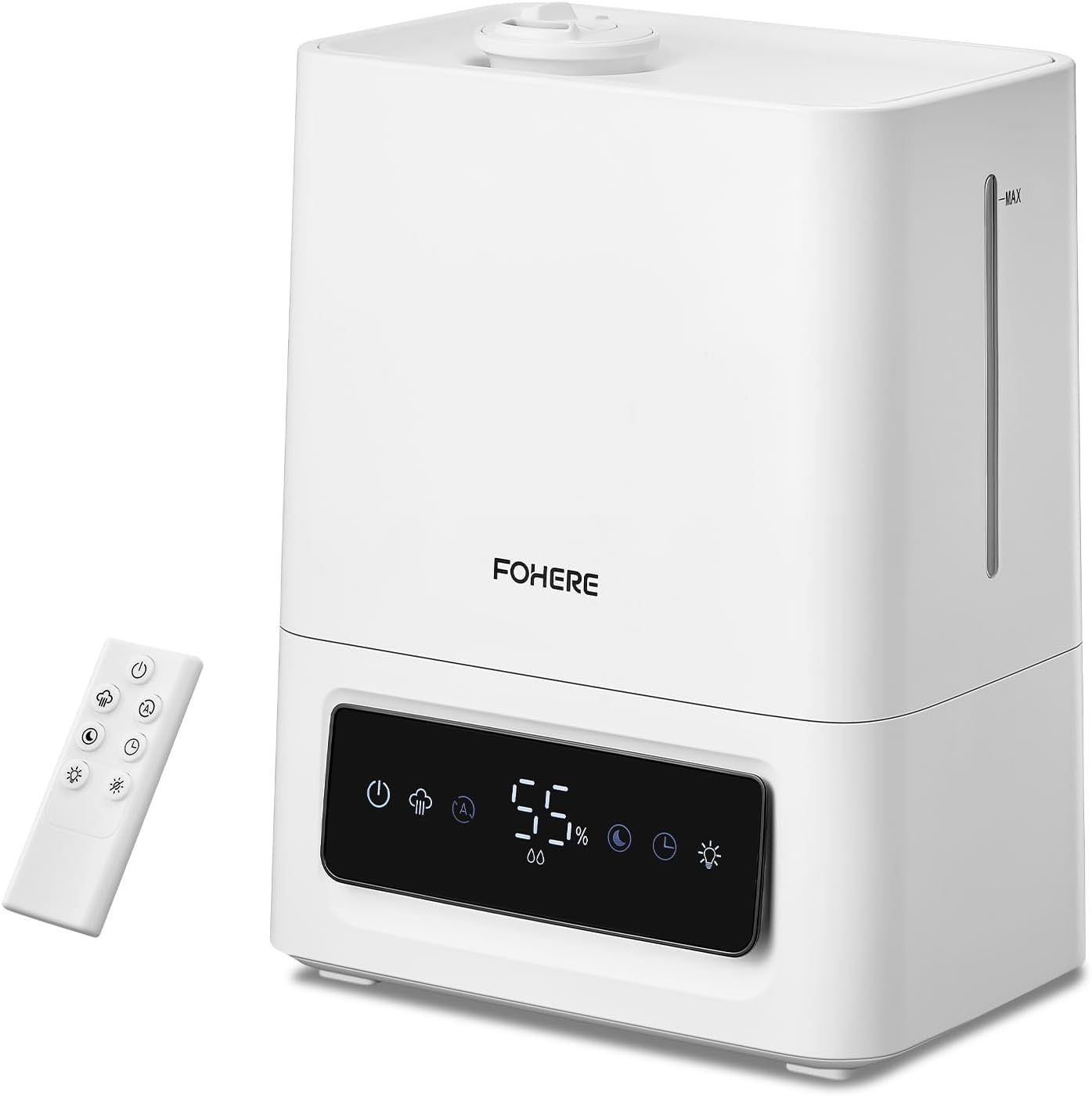 6L 60H 28dB 16H FOHERE Humidifiers for Bedroom, Cool Mist Humidifier for Large Room, Ultra-Quiet Runtime for Baby
