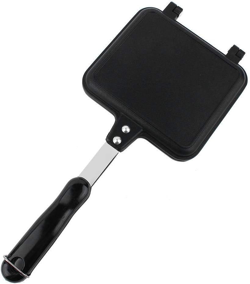 Double-Sided Non-stick Frying Pan, Grill Pan, Waffle Maker for Cake, Toast, Sandwich, Snack Griddle