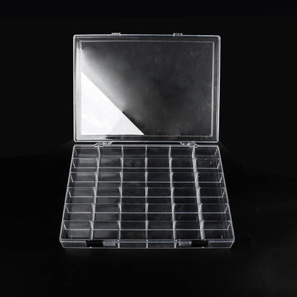 Chemlliy 36 Grids Clear Plastic Organizer Box, Craft Storage Container for Beads Organizer, Art DIY, Crafts Jewelry Storage, Fishing Tackles, Rock Collection, 1 Pack