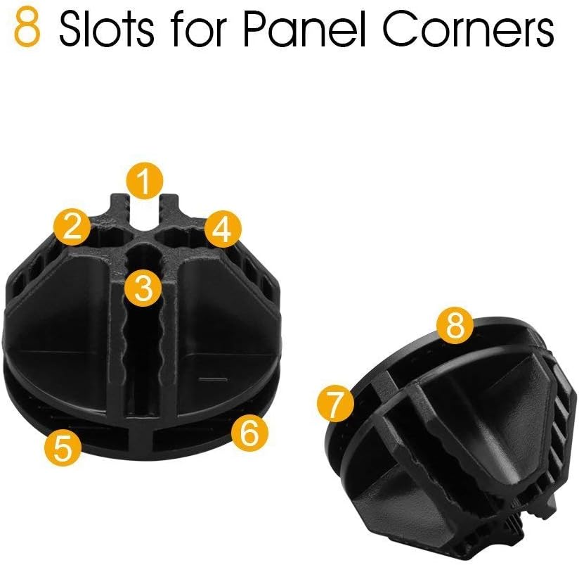 URBEST Wire Cube Connectors, Plastic Connectors for Modular Organizer Closet and Wire Grid Cube Storage (Black, 20)