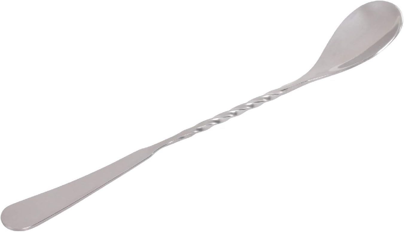 Thirsty Rhino Skede Cocktail Mixing Spoon - 8 Inches, Professional Bar Stainless Steel, Set of 2