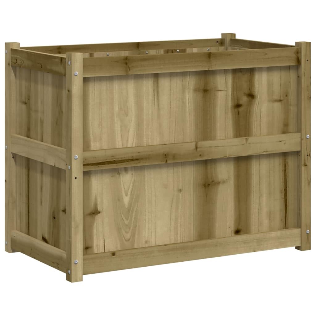 Tmriohed Large Outdoor Rustic Pine Planter Box 35.4 x 35.4 x 27.6 in Treated Solid Wood Vegetable or Flower Bed for Garden, Patio, Balcony
