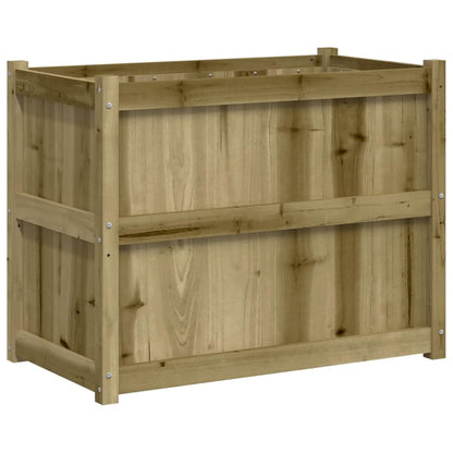Favemtsl Large Rustic Raised Garden Bed 35.4x35.4x27.6 in Treated Solid Pine Wood Outdoor Planter Box Weathered Brown for Patio Balcony Yard