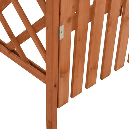 Fregramei Wooden Pergola with Gate, Outdoor Climbing Plants Garden Arbor for Lawn, Poolside, Backyard, Patio, Terrace, 45.7"x15.7"x80.3" Solid Firwood,-253