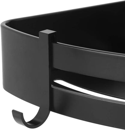 TOPINCN Bathroom Corner Shelf - Wall Mounted Shower Caddy Storage Organizer for Kitchen Toilet (Black)