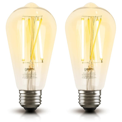 Geeni Smart Light Bulb - Alexa and Google Home Compatible, Tunable White LED Programmable and Dimmable WiFi Light Bulb, App Controlled (ST21, 2-Pack)