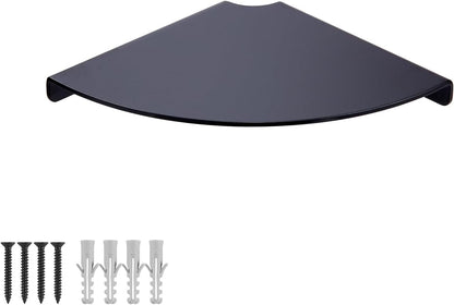 YUjieSTC 6 Inch 3.0mm Corner Shelf - Heavy Duty Aluminum Alloy Wall Mounted Floating Shelf for Bathroom, Kitchen