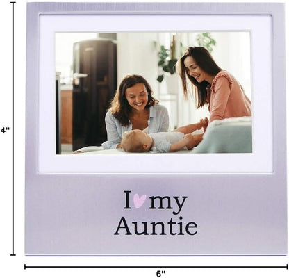 Haysom Interiors I Love My Auntie Brushed Silver Picture Frame, 6" x 4"