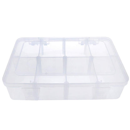 Xiaoyztan Clear Plastic Organizer, 12 Grids with Adjustable Dividers, Jewelry Box Bead Storage Container for Small Parts, Fishing Tackle, DIY Crafts, and Earrings