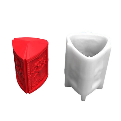 Grainrain 3D Candle Molds Pillar Silicone Soap Mold Triangle Box Handmade Craft Wax Moulds (F15-D49)