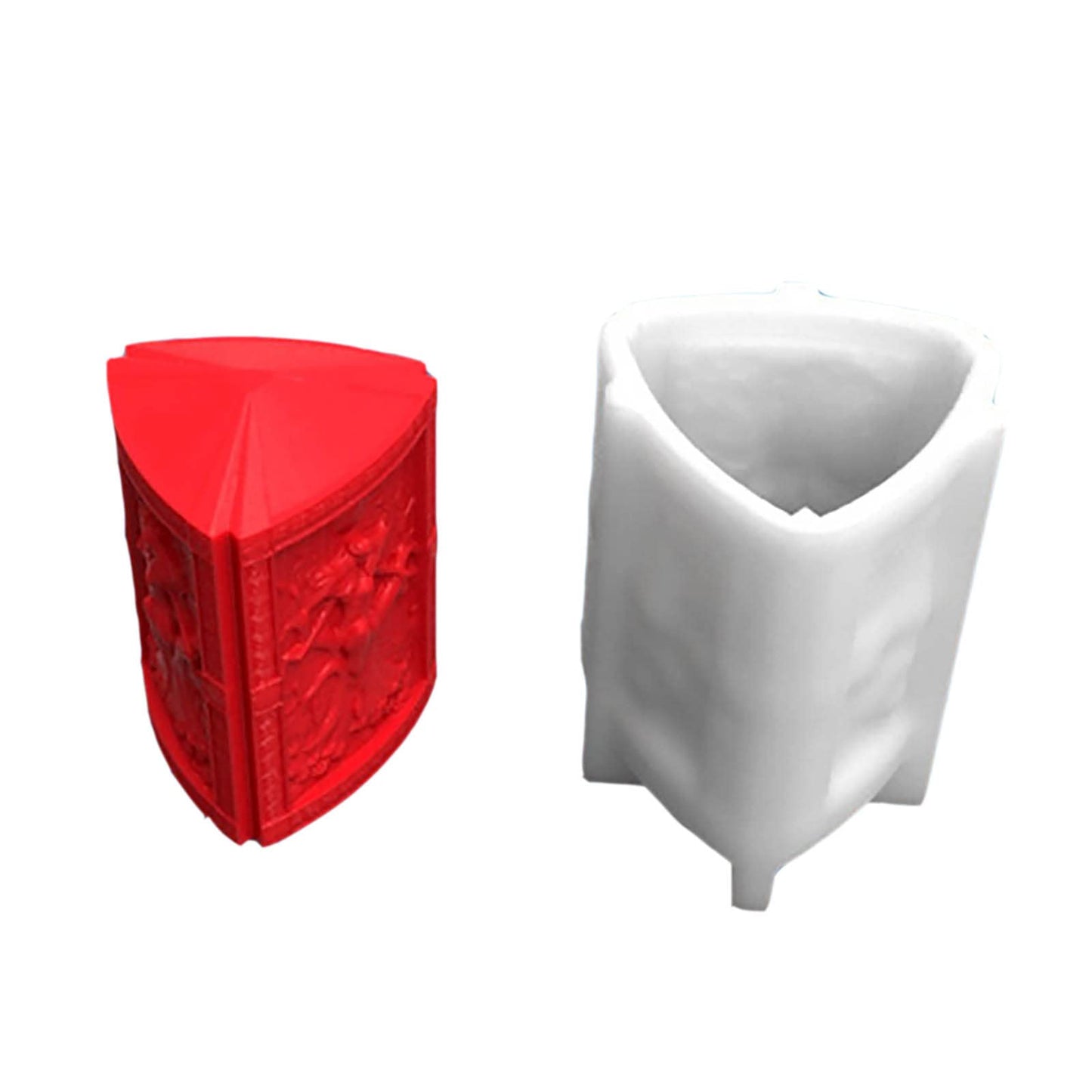 Grainrain 3D Candle Molds Pillar Silicone Soap Mold Triangle Box Handmade Craft Wax Moulds (F15-D49)