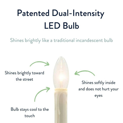 Celestial Lights Set of Four Battery Operated Remote Programmable Window Hugger Candle for Narrow Window Sills Daily Timer Choose 6, 8, or 10 Hours Flicker or Steady (Brushed Nickel)