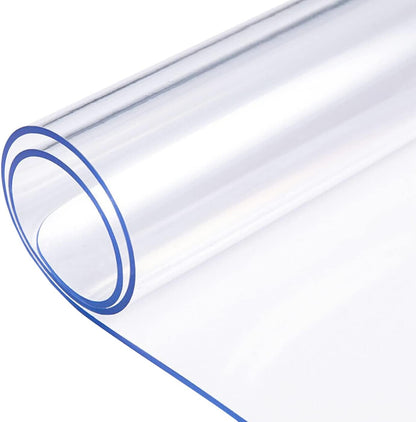 18x48 Inch 1.5mm Clear Plastic Tablecloths - Crystal Table Runner & Protector - PVC Table Cover - Waterproof - - Thick