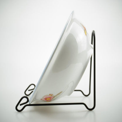 Artliving 4 Pack Black Display Stand Easel, Iron Bowl Stands for Display, Large Deep Bowls, Platters, Dishes