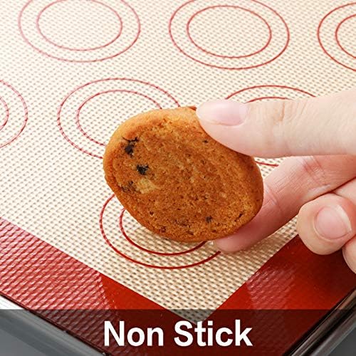 Skiennix Stainless Steel Baking Sheet Tray Set - Includes Cooling Rack & Silicone Mats | 16 x 12 Inch, Easy Clean
